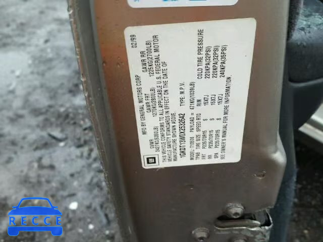 1999 GMC ENVOY 1GKDT13W0X2532642 image 9