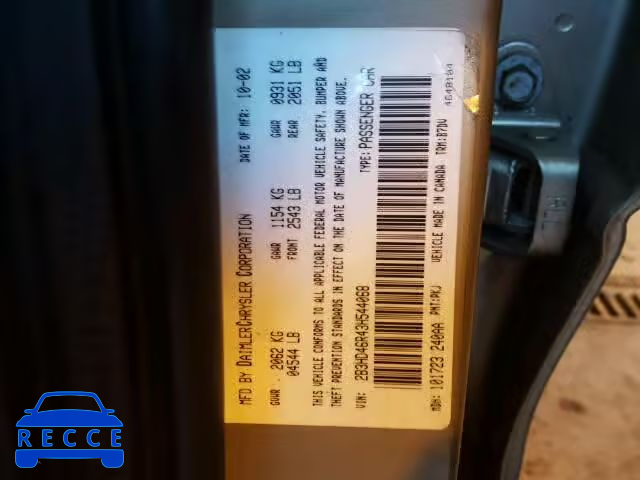 2003 DODGE INTREPID S 2B3HD46R43H544068 image 9