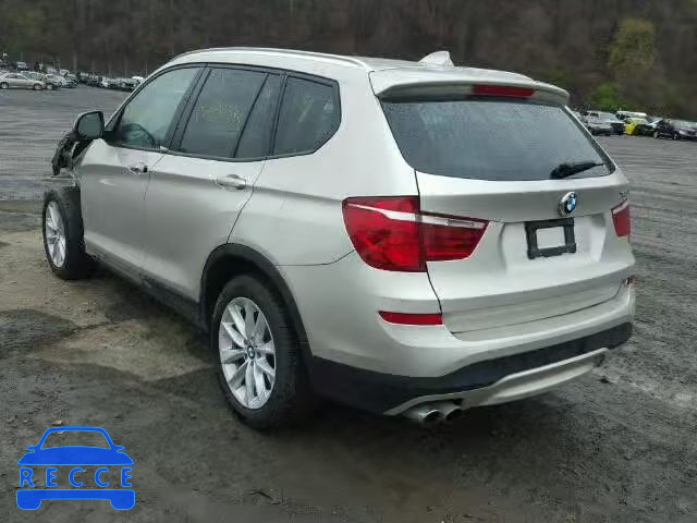 2015 BMW X3 XDRIVE2 5UXWX9C58F0D52321 image 2