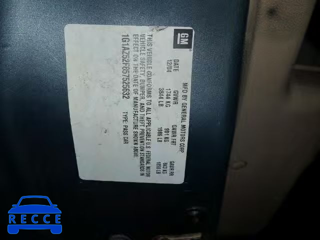 2005 CHEVROLET COBALT LT 1G1AZ52F857525632 image 9