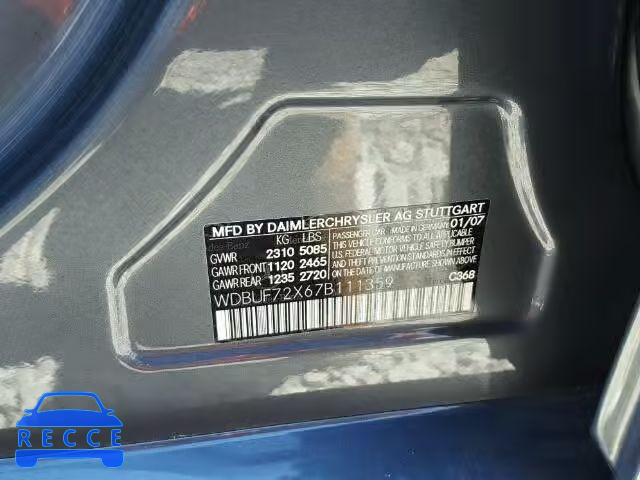 2007 MERCEDES-BENZ E550 WDBUF72X67B111359 image 9