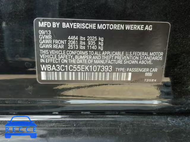 2014 BMW 328I SULEV WBA3C1C55EK107393 зображення 9