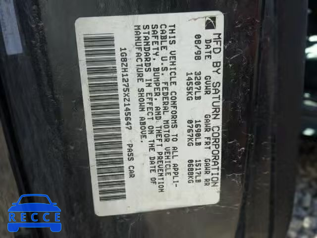 1999 SATURN SC2 1G8ZH1275XZ145647 image 9