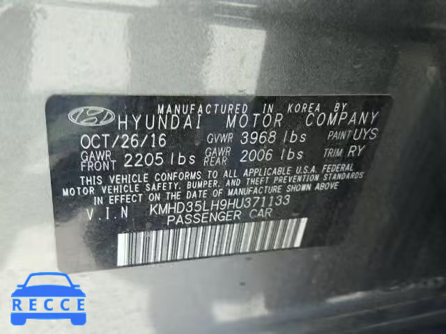 2017 HYUNDAI ELANTRA GT KMHD35LH9HU371133 image 9