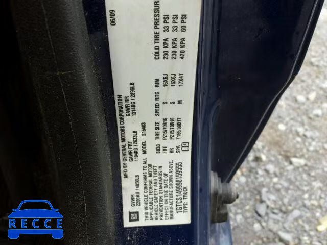 2009 GMC CANYON 1GTCS149998159555 image 9