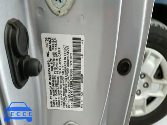 2006 HONDA ELEMENT LX 5J6YH18356L007088 image 9