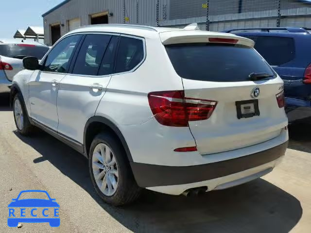 2012 BMW X3 XDRIVE2 5UXWX5C52CL726728 зображення 2