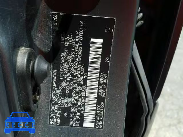 2006 LEXUS LX 470 JTJHT00W464013380 image 9