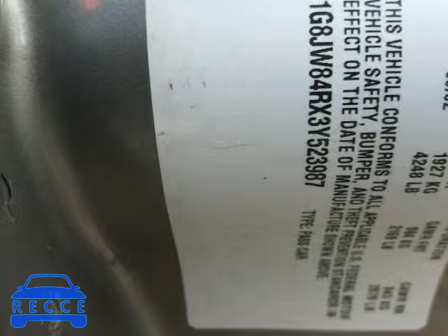 2003 SATURN LW300 1G8JW84RX3Y523987 Bild 9