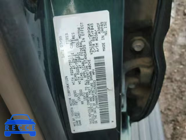 1999 TOYOTA 4RUNNER JT3HN86R1X0255683 image 9