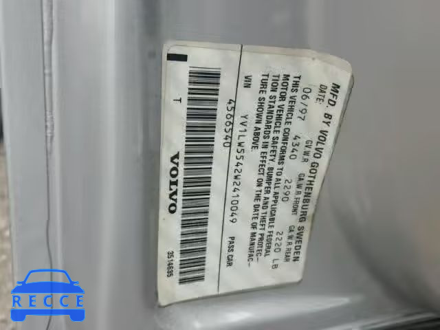 1998 VOLVO V70 YV1LW5542W2410049 image 9