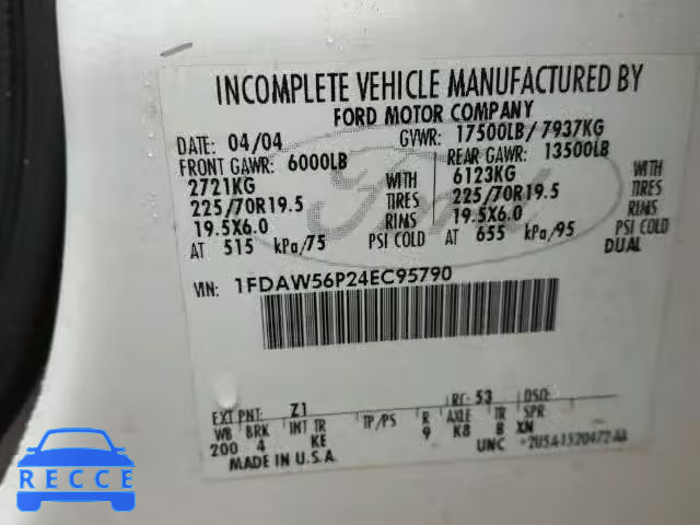 2004 FORD F550 SUPER 1FDAW56P24EC95790 image 9