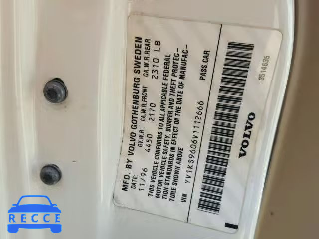 1997 VOLVO 960 YV1KS9606V1112666 Bild 9