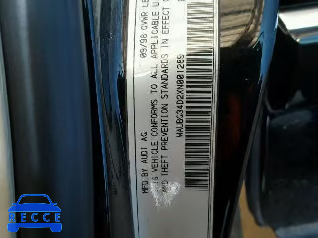 1999 AUDI A8 QUATTRO WAUBG34D2XN001289 image 9