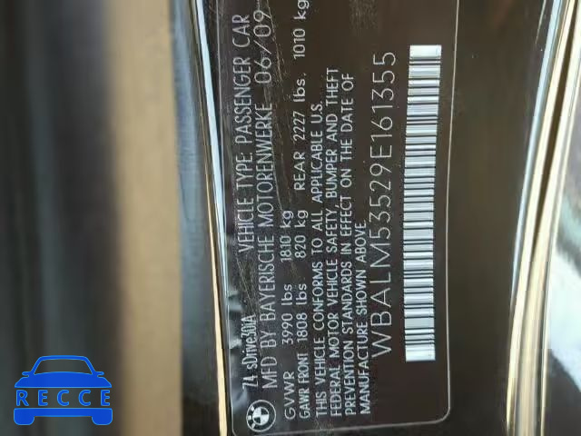 2009 BMW Z4 SDRIVE3 WBALM53529E161355 зображення 9
