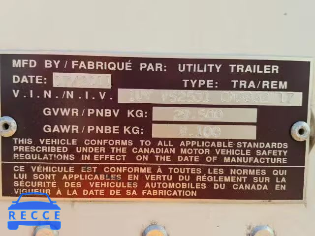 2012 UTIL REEFER 1UYVS2531CM383217 зображення 7