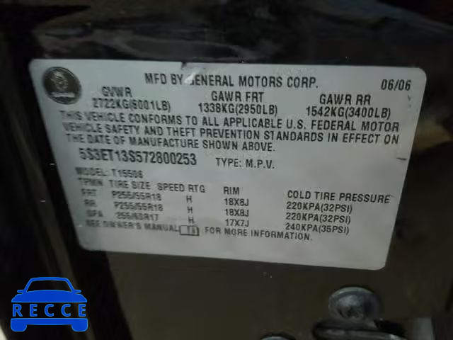 2007 SAAB 9-7X 4.2I 5S3ET13S572800253 image 9