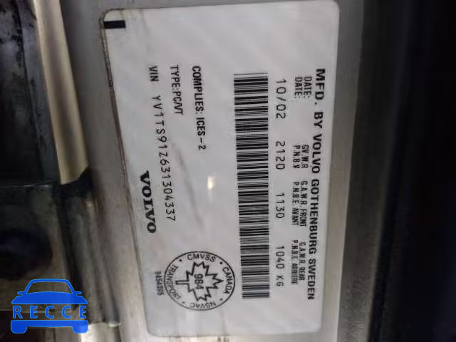 2003 VOLVO S80 T6 TUR YV1TS91Z631304337 image 8