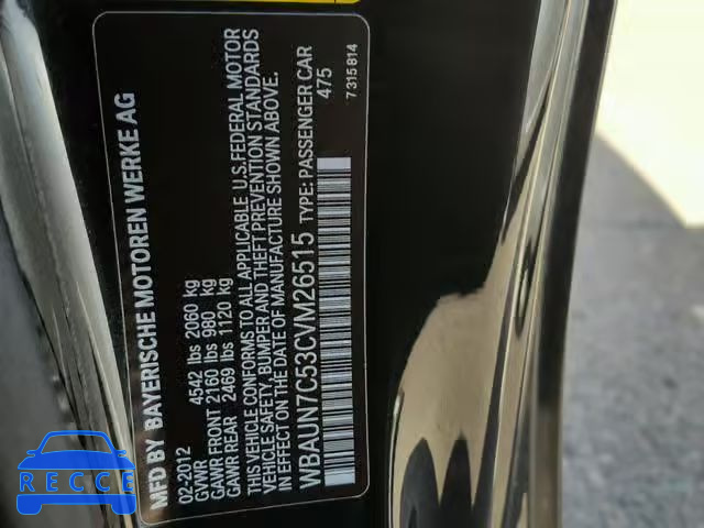 2012 BMW 135 I WBAUN7C53CVM26515 image 9