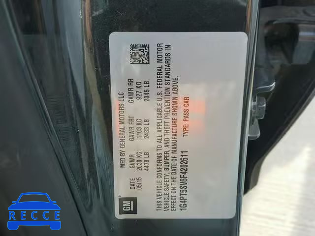 2015 BUICK VERANO PRE 1G4PT5SV6F4202611 Bild 9