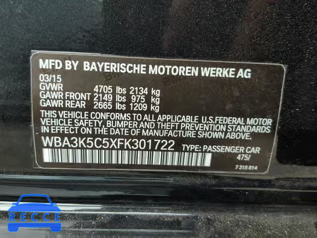 2015 BMW 328 D WBA3K5C5XFK301722 image 9