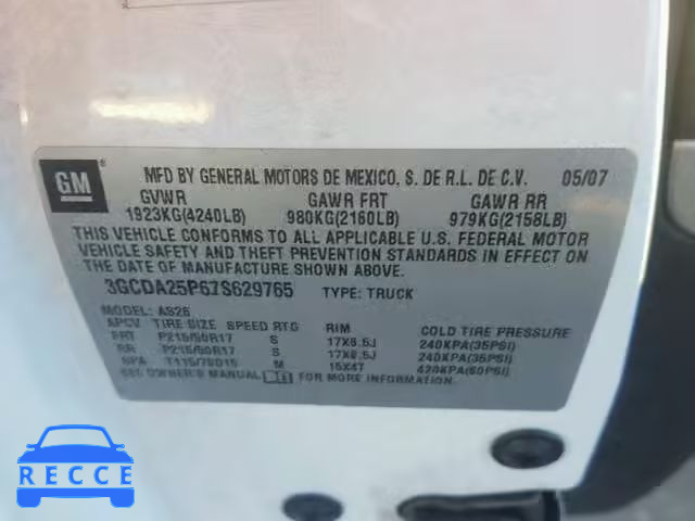 2007 CHEVROLET HHR PANEL 3GCDA25P67S629765 image 9