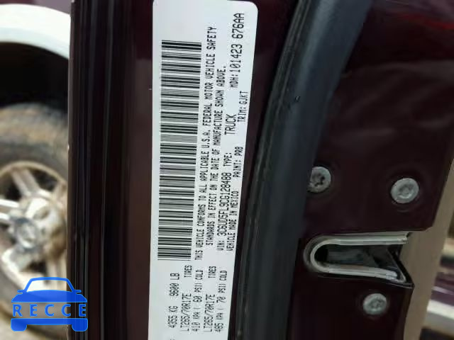 2012 DODGE RAM 2500 L 3C6UD5FL9CG128488 image 9