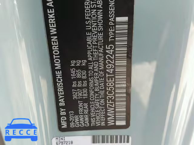 2014 MINI COOPER CLU WMWZF3C58ET492245 image 9