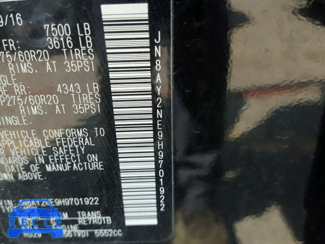 2017 NISSAN ARMADA PLA JN8AY2NE9H9701922 image 9