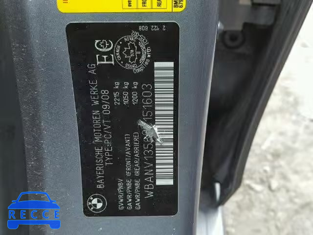 2009 BMW 528 XI WBANV13589C151603 image 9