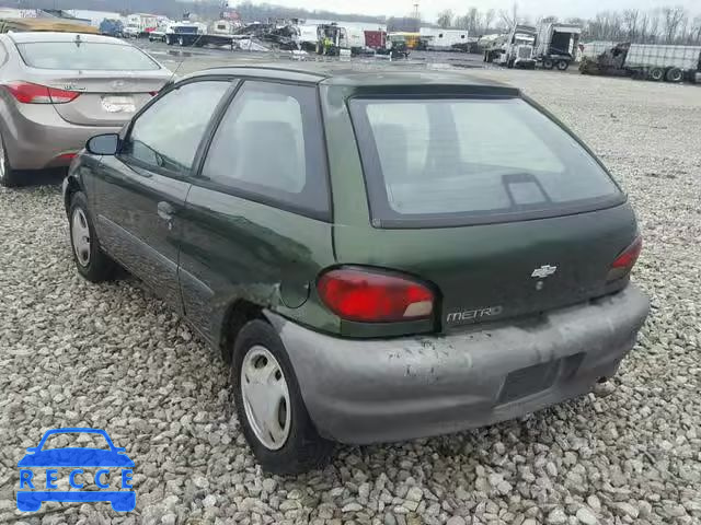 1999 CHEVROLET METRO 2C1MR226XX6707545 image 2