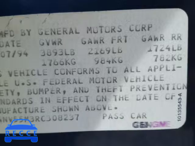 1994 BUICK SKYLARK CU 1G4NV55M3RC308237 Bild 9