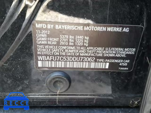2013 BMW 535 XI WBAFU7C53DDU73062 image 9