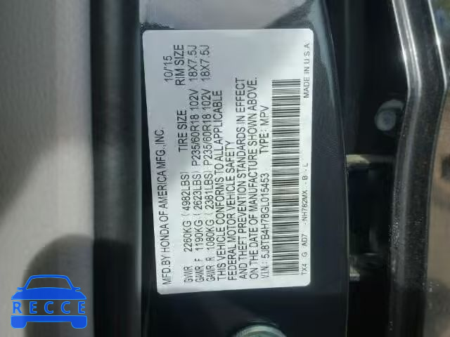 2016 ACURA RDX ADVANC 5J8TB4H78GL015453 зображення 9