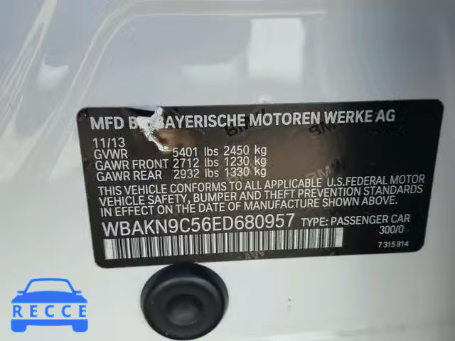 2014 BMW 550 I WBAKN9C56ED680957 Bild 9