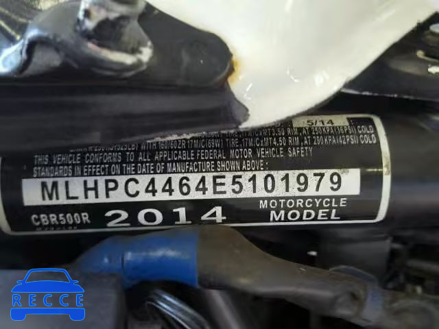 2014 HONDA CBR500 R MLHPC4464E5101979 зображення 9