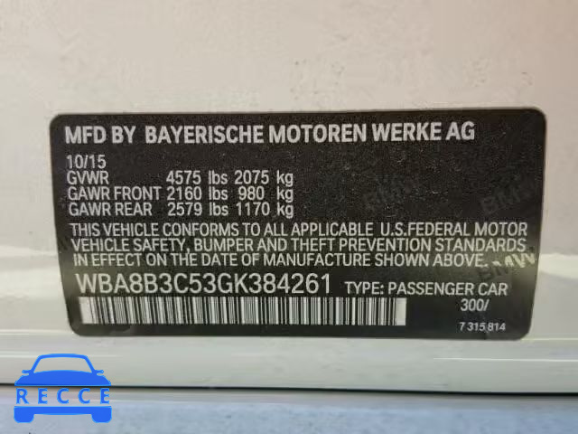 2016 BMW 340 I WBA8B3C53GK384261 зображення 9
