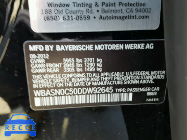 2013 BMW 550 IGT WBASN0C50DDW92645 зображення 9