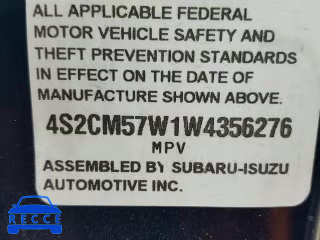 1998 ISUZU AMIGO 4S2CM57W1W4356276 Bild 9