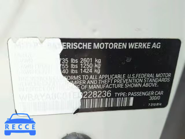 2014 BMW 750 I WBAYA8C51ED228236 Bild 9