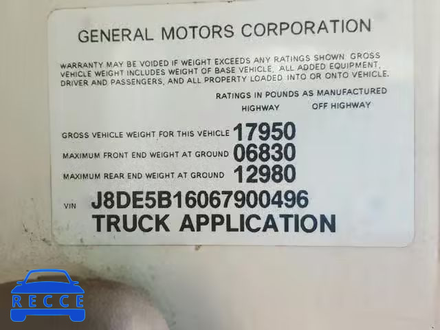 2006 GMC 5500 W5504 J8DE5B16067900496 image 9