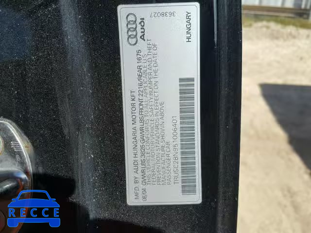 2005 AUDI TT TRUSC28N951006401 зображення 9