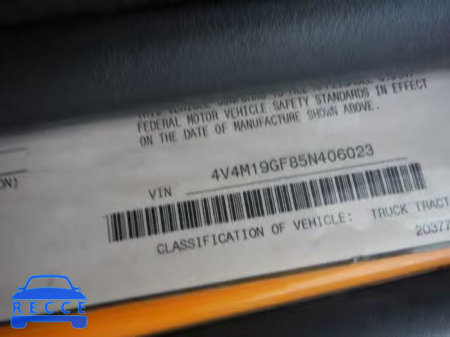 2005 VOLVO VN VNM 4V4M19GF85N406023 зображення 9