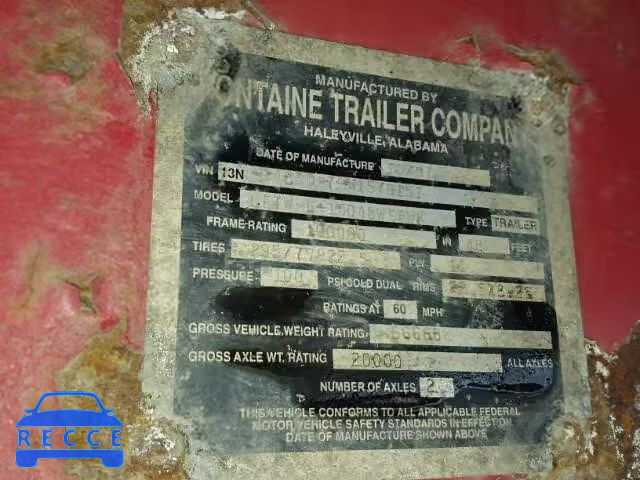 1998 FONTAINE TRAILER 13N148307W1579151 image 9