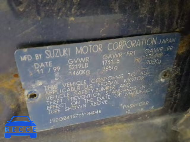 2000 SUZUKI ESTEEM GL JS2GB41S7Y5184048 image 9