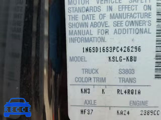 1993 NISSAN TRUCK KING 1N6SD16S3PC426296 image 9
