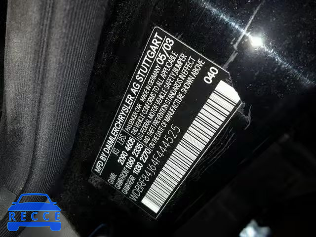 2004 MERCEDES-BENZ C 320 4MAT WDBRF84J64F444525 Bild 9