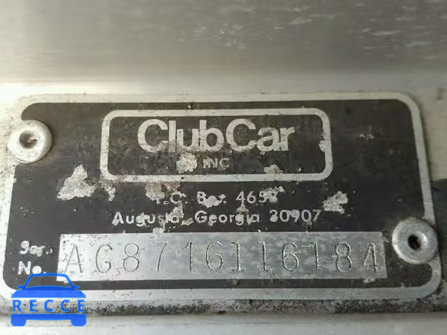 1987 CLUB GOLF CART AG8716116184 image 9