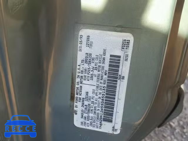 1995 NISSAN QUEST XE 4N2DN11W5SD855135 image 9