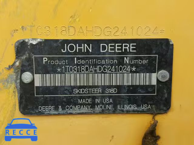 2014 JOHN DEERE TRACTOR 1T0318DAHDG241024 image 9